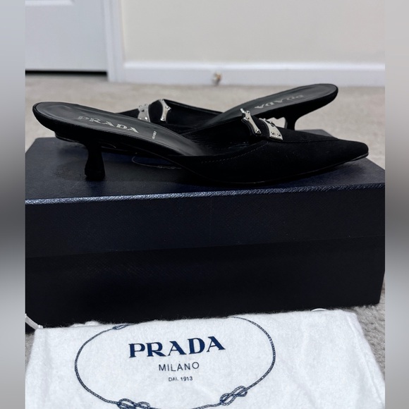 Prada vintage pointy kitten mule - Picture 2 of 3